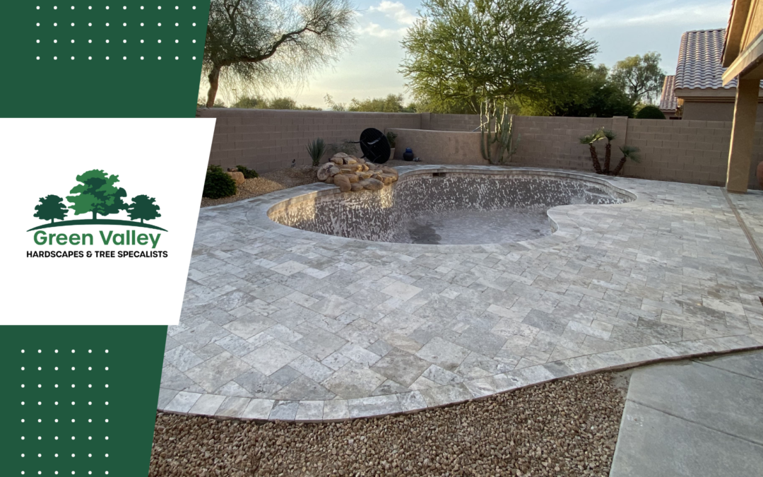 Patio pavers can transform a Phoenix-area outdoor space into a cooler, low maintenance outdoor living area.